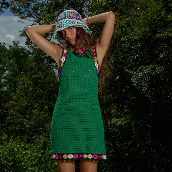 NWOT. Zara Limited Edition Crochet Mini Dress - Picture 3 of 14